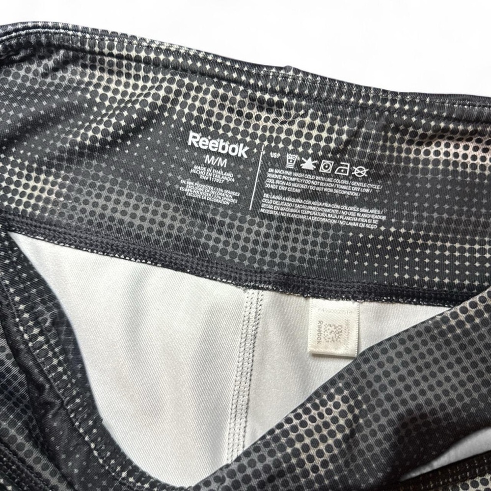Reebok Women’s Grey Abstract Print Activewear Running Leggings - MEDIUM - Picture 2 of 8